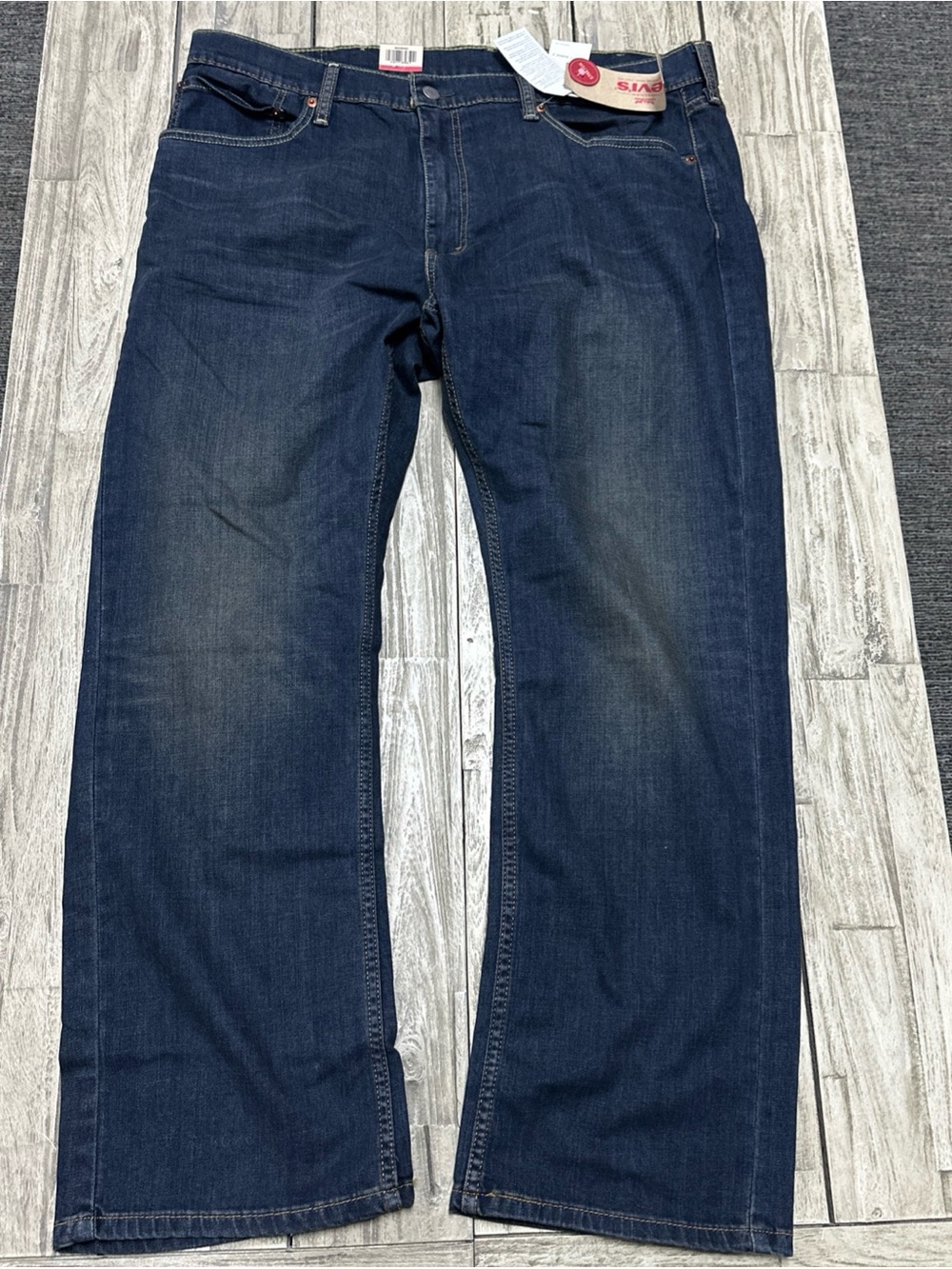 NWT Levi’s 559 Relaxed Sit At Waist Straight Fit Blue Jeans 38x30 Cotton Stretch